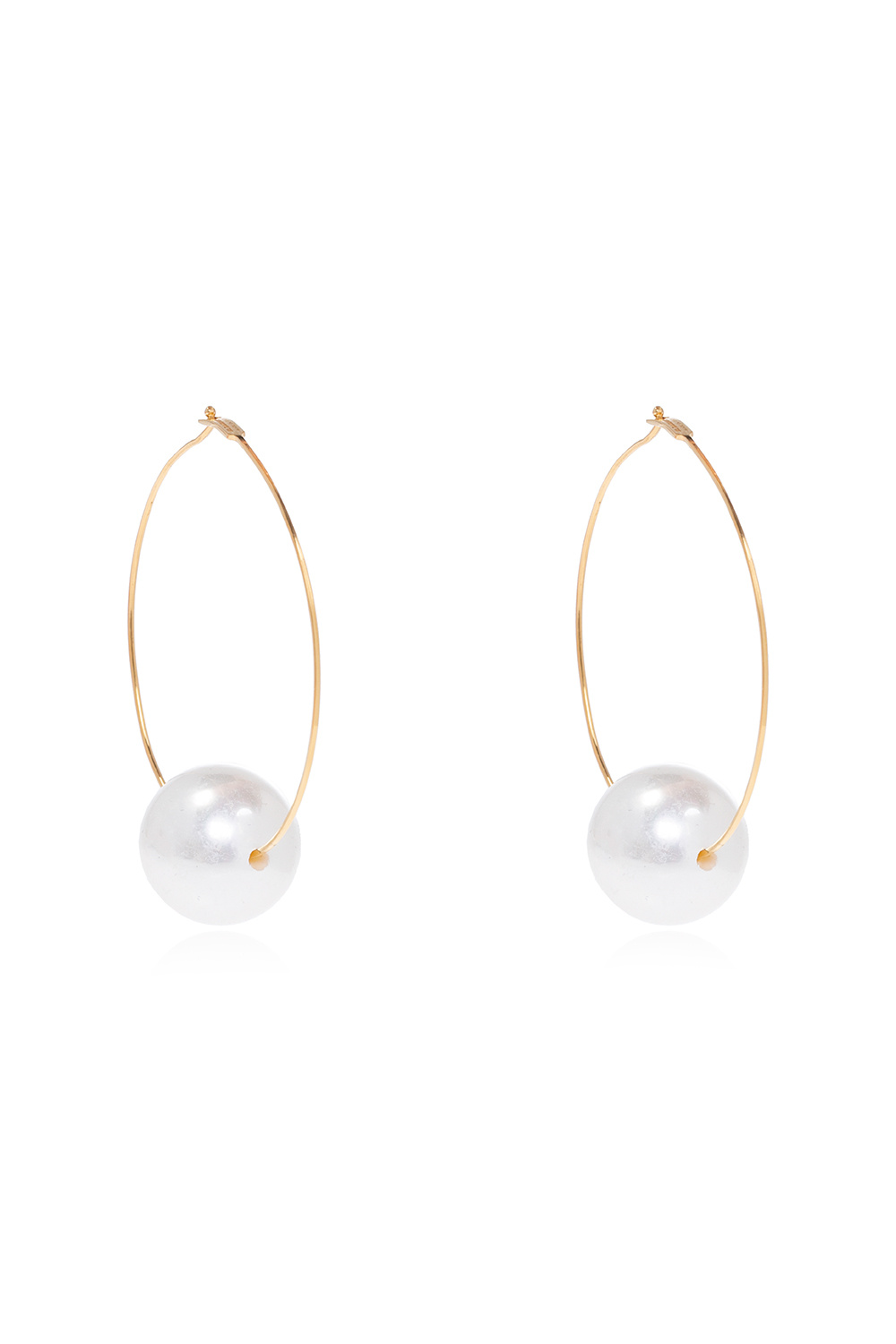 【関税＆送料込み】Jil Sander Pearl Earrings Jil Sander Handmade Freshwater Pearls and Brass Earrings